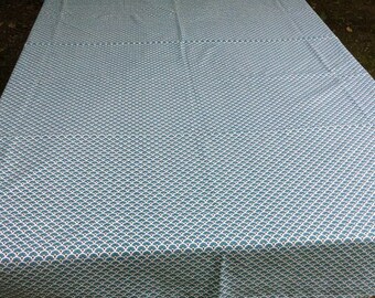 Nappe rectangulaire coton motif japonais éventails 1m60x2m