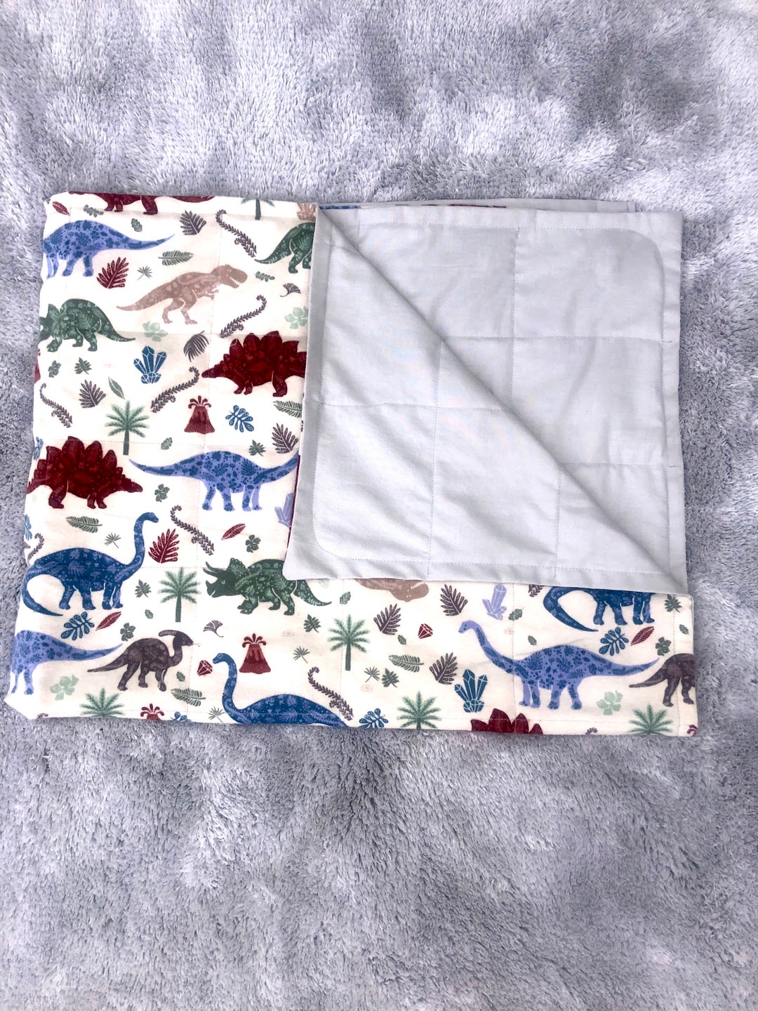 Organic Assorted Dinosaurs Flannel Fabric With Cotton Organic Fabric