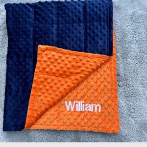 All Minky weighted blanket 45”X72.Birthday gift,ADHD,insomnia,anxiety,autism,calming.Free embroidery.