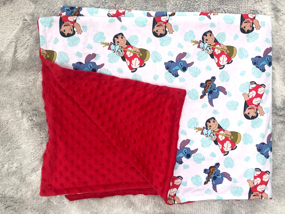 Lilo and Stitch With Minky Fabric.35x40 and 40X60. Weighted and None