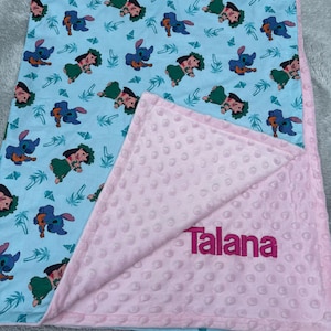 Lilo and stitch with Minky fabric. 35”X40” weighted blankets. Birthday gift,child’s blanket.calming,ADHD,PTSD,Autism,anxiety.Last one.
