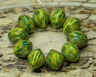 ALYX paper beads, handmade, creation of jewelry, unique models, set of 10 beads...