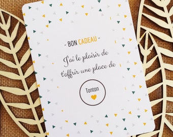 Tonton - Carte Annonce Grossesse à Gratter - Bon Cadeau