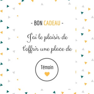 Témoin - Carte Annonce à Gratter Mariage - Bon Cadeau
