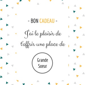 Grande soeur - Carte Annonce Grossesse à Gratter - Bon cadeau