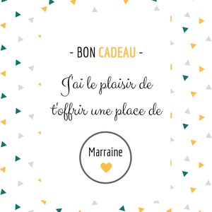 Carte Annonce Grossesse à Gratter - Marraine- Bon cadeau