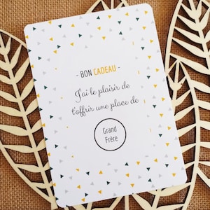 Grand Frère - Carte Annonce Grossesse à Gratter - Bon Cadeau