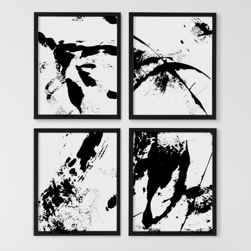 Set of 4 Abstract Art Abstract Printable Set of 4 Prints Etsy