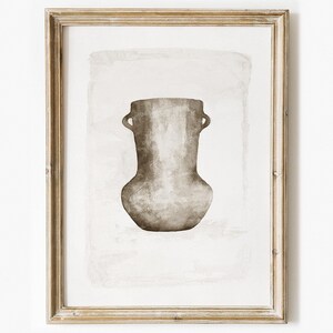 Minimalist Rustic Home Decor DIGITAL DOWNLOAD, Watercolor Painting Ethnic Tribal Vase Art Print, Vintage Antique Wall Decor | Aga Szafranska