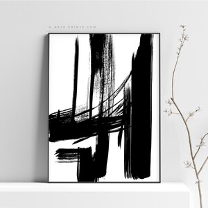 Black And White Abstract Art Etsy