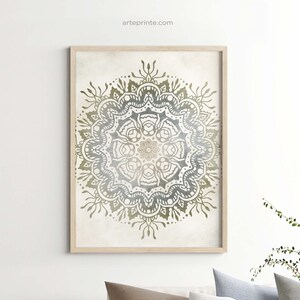 Boho Mandala Wall Art, Digital Prints, Bedroom Living Room Decor, Mandala Print, Yoga Studio Decor, Poster Digital Download - Aga Szafranska