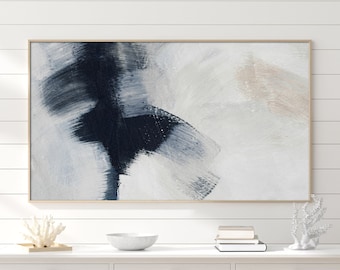 Navy Blue Abstract Art for Samsung Frame TV (Digital Download)