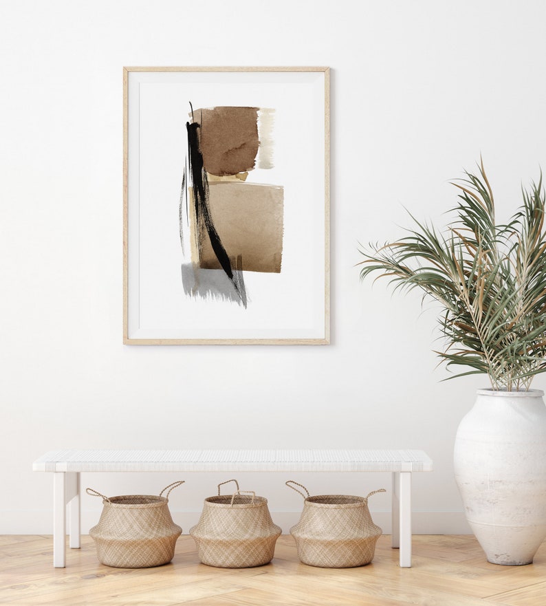 Minimalist Abstract Painting Printable Wall Art Set of 2 | Etsy