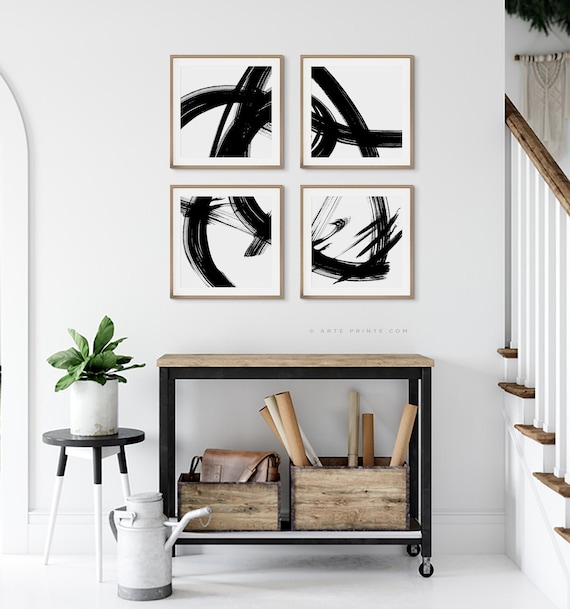 Instant Download Art Abstract Brush Strokes Print Minimal Artwork Abstract Painting Wall Art Above Couch