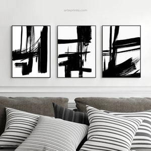 Aesthetic Japanese Black White Design With Paints Strokes Circles