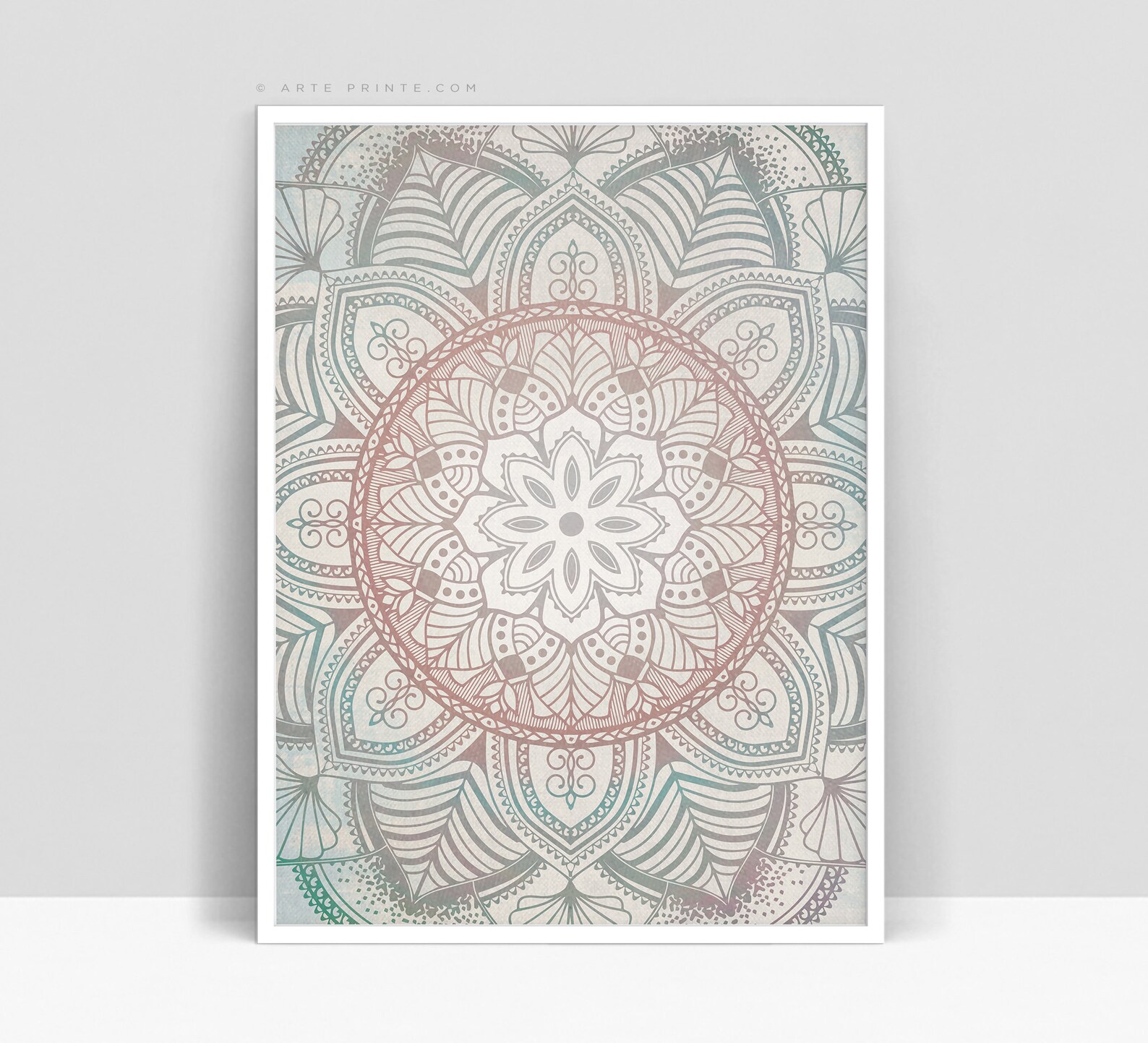 MANDALA POSTER SET of 2 Prints Printable Wall Art. Vintage - Etsy