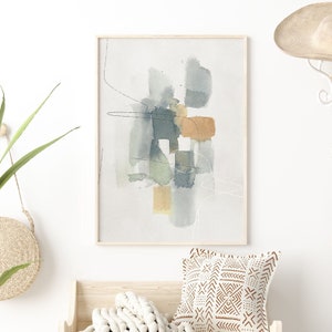 Abstract Watercolor Painting Printable Wall Art, Neutral Modern Art, Contemporary Wall Art, 24x36 Prints, Large Wall Art, Instant Download