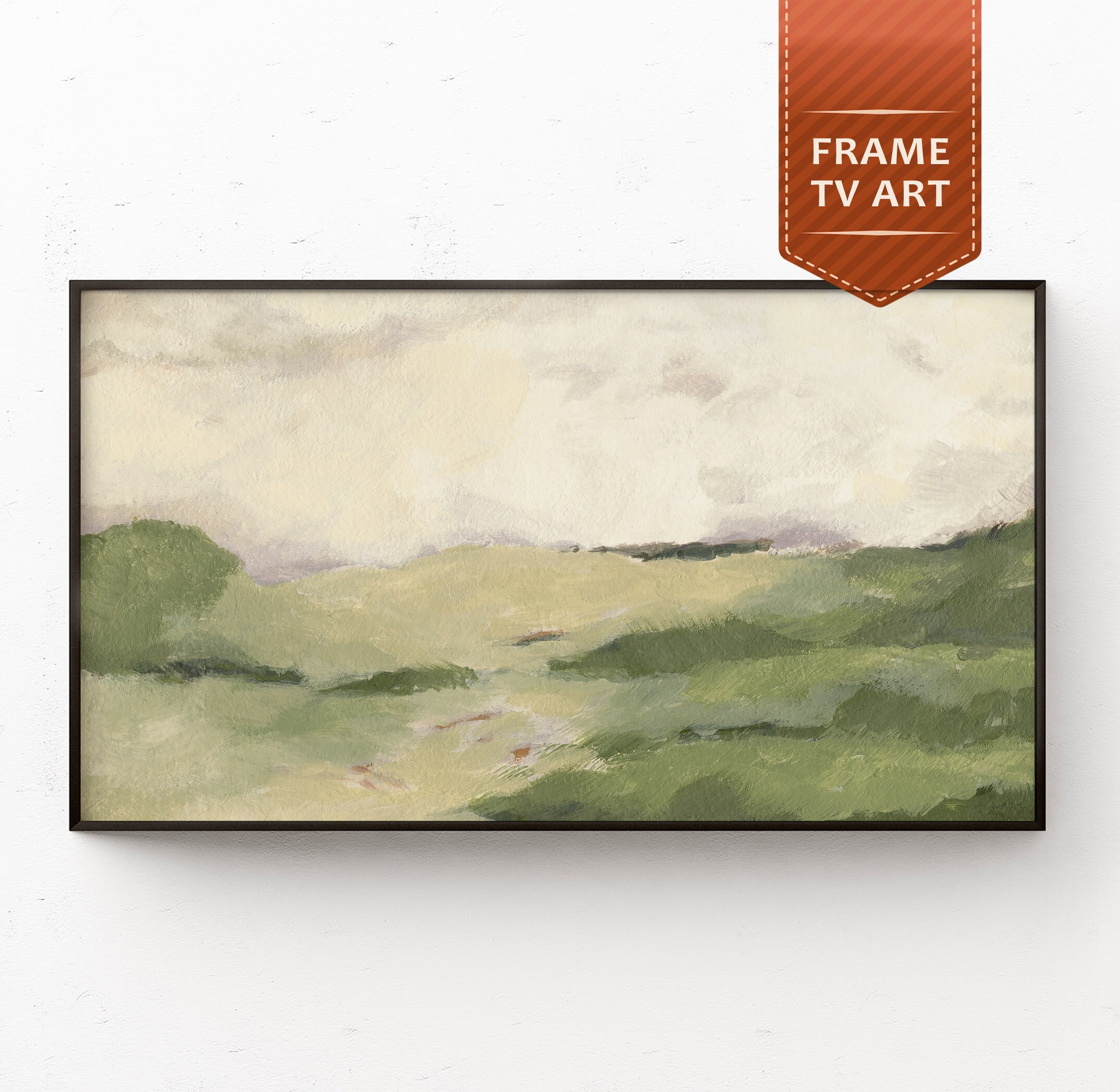 Samsung Frame TV Art Abstract Painting Landscape Frame Art Etsy
