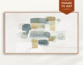 Samsung Frame TV Art: Abstract Watercolor Brush Strokes, Modern Minimalist Art - Digital Download