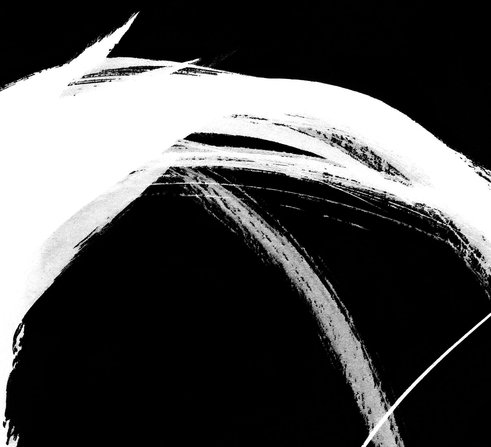 Black and White Abstract Art Black White Gray Print Large Etsy