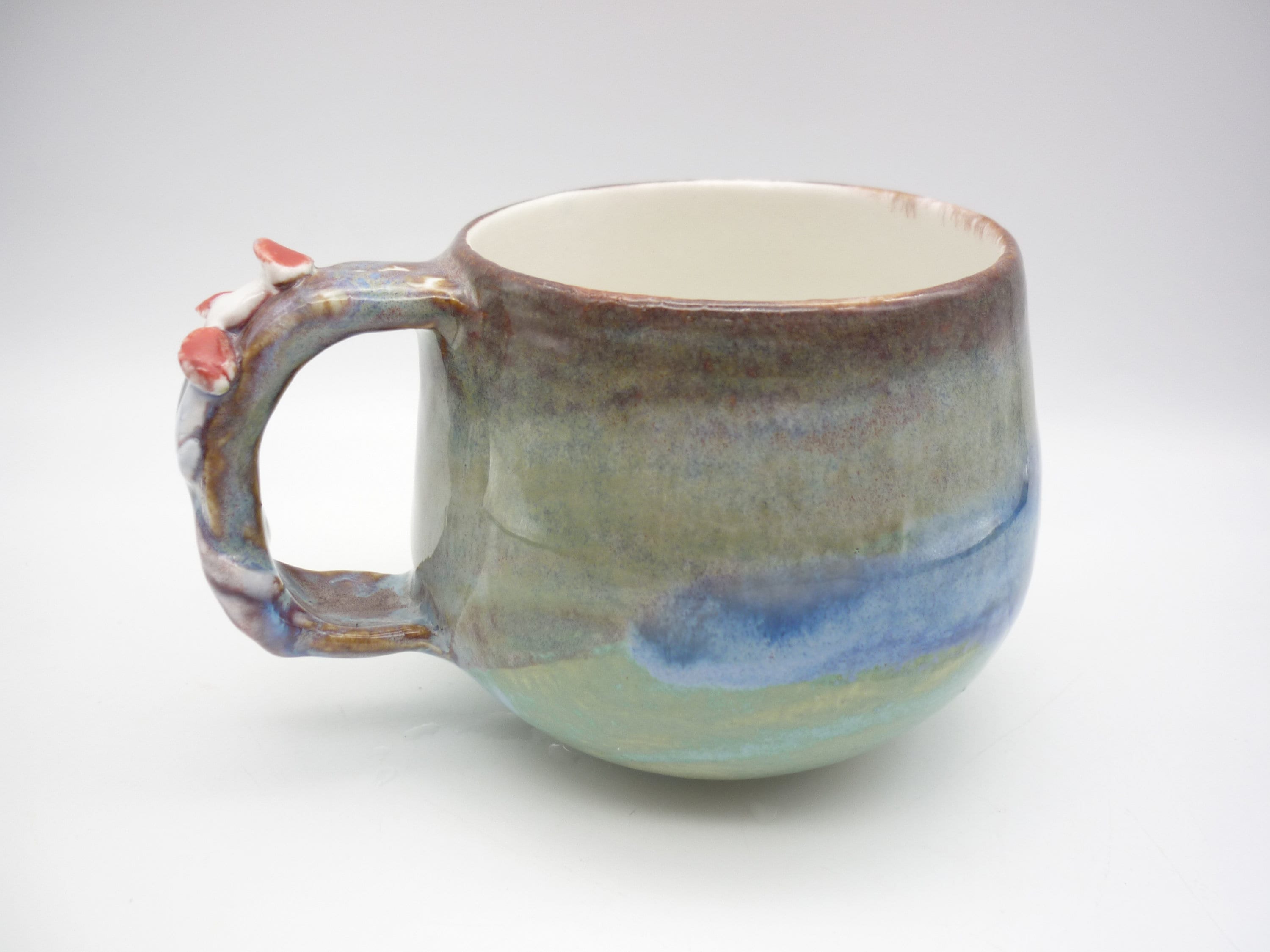 Mug Champignon, 250Ml, Tasse Artisanale en Porcelaine , Céramique Poterie, Vaisselle Kitch , Thé Caf