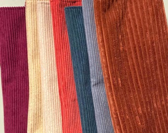 Large corduroy tote bag / colorful cotton