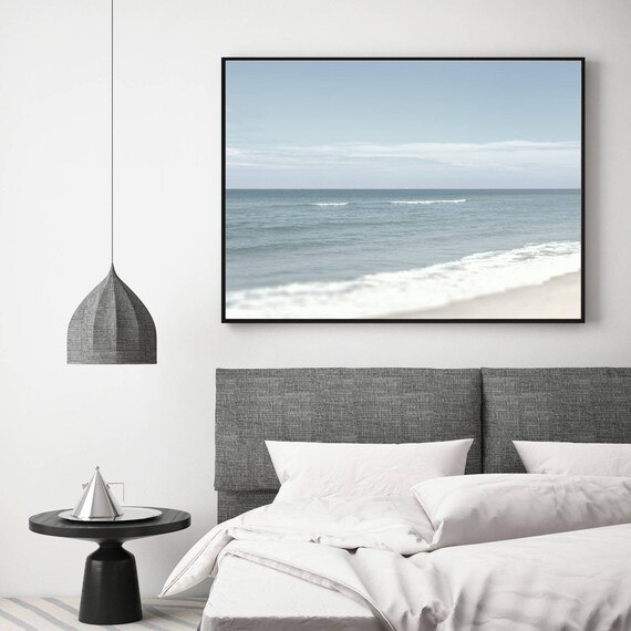 Pastel Blue Ocean Beach Decor Pastel Blue Wall Art Printable Art Digital Download Pastel Blue Download Ocean Photography Pastel