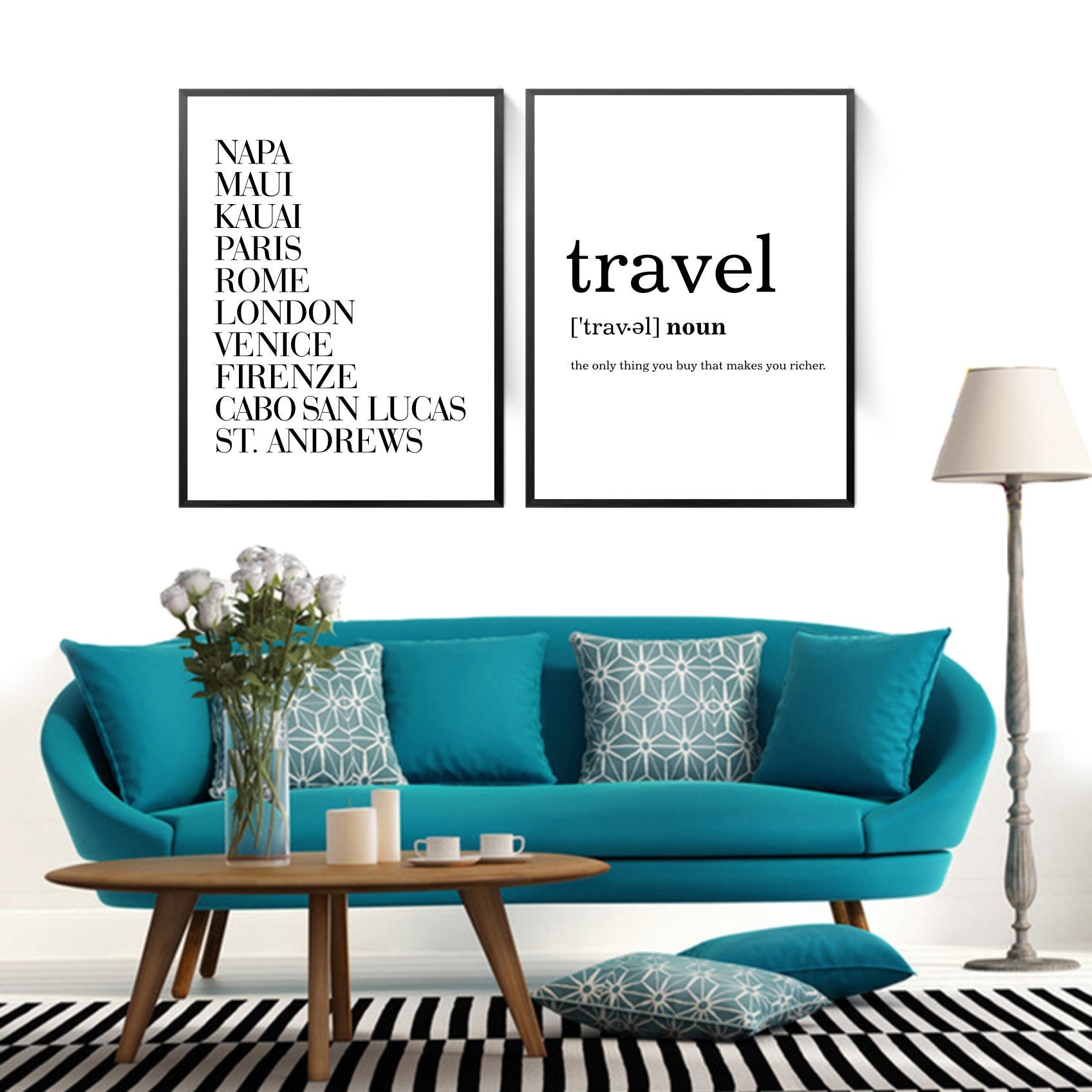 Travel Art Print Destinations Print World Travel Print Etsy