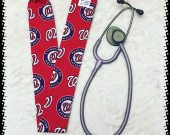 WASHINGTON- NATIONALS - Stethoscope - Cover, Stethoscope Sock, MLB, Baseball, Stocking Stuffer, Gift, Paramedic, Nurse, Physician,