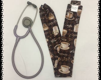 COFFEE - Stethoscope Cover, Stethoscope Sock, Latte,  Cappuccino , Espresso, EMS, Nurse, Physician, Doctor, Veterinarian,