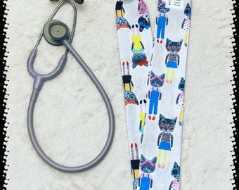 FANCY KITTIES - Stethoscope  - Cover, Sock, Animal, Lover, Nurse, Paramedic, Doctor, Veterinarian, Gift, Novelty