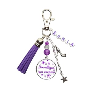 Your first name - Personalized colleague keyring, colleague gift, "A colleague who rocks"