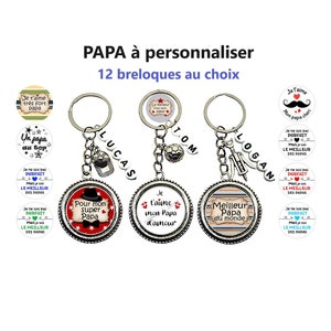 Porte clés papa personnalisé, cadeau papa personnalisé, Super papa, cadeau noël papa, fête des pères