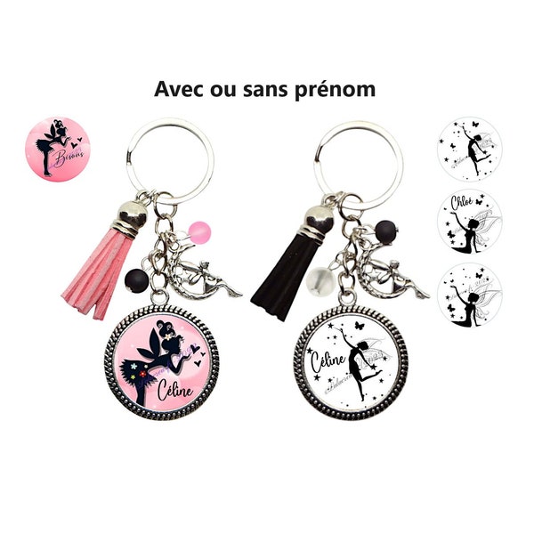 Votre prénom, Porte clés fée personnalisé, cabochon fée, cadeau enfant, porte clés féérique, magique, cadeau pour elle, cadeau personnalisé