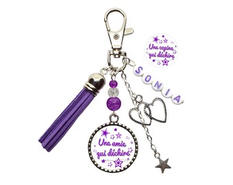 Porte clés amie personnalisé, cadeau copine personnalisé, Une amie qui déchire, Une copine qui déchire, cadeau amie