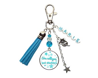 Your first name - Personalized colleague keyring, colleague gift, "A colleague who rocks"