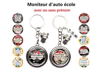 Porte-clés Moniteur d’auto-école personnalisé – Cadeau remerciement permis | Moniteur qui déchire, formidable, cadeau formateur de conduite