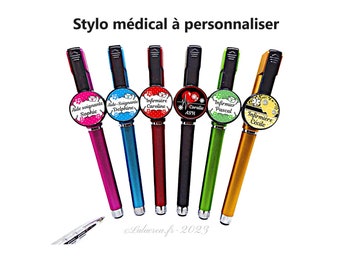 Votre prénom - Stylo personnalisé, stylo infirmière, aide soignante, ash, sage femme, stylo médical à personnaliser