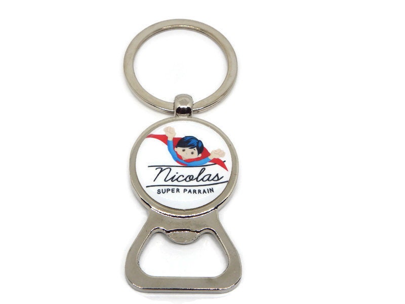 Votre Prénom, Porte Clés Personnalisé Parrain, Tonton, Papy, Papa, Porte Personnalisé, Ouvre Bouteil