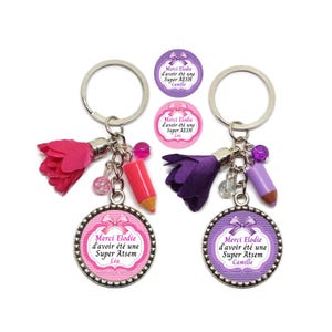 Porte clés ATSEM personnalisé, porte clés Aesh personnalisé, Merci d'avoir été une super atsem/aesh, cadeau atsem, cadeau aesh, remerciement