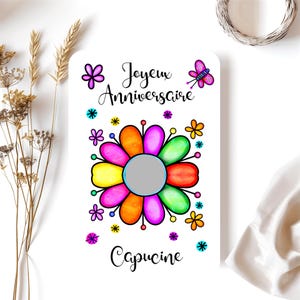 Carte anniversaire enfant personnalisée, carte à gratter anniversaire, carte message caché, carte surprise, carte à gratter personnalisée