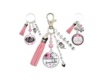 Personalized colleague keyring, colleague gift, "A wonderful colleague", retirement, personalized gift for her