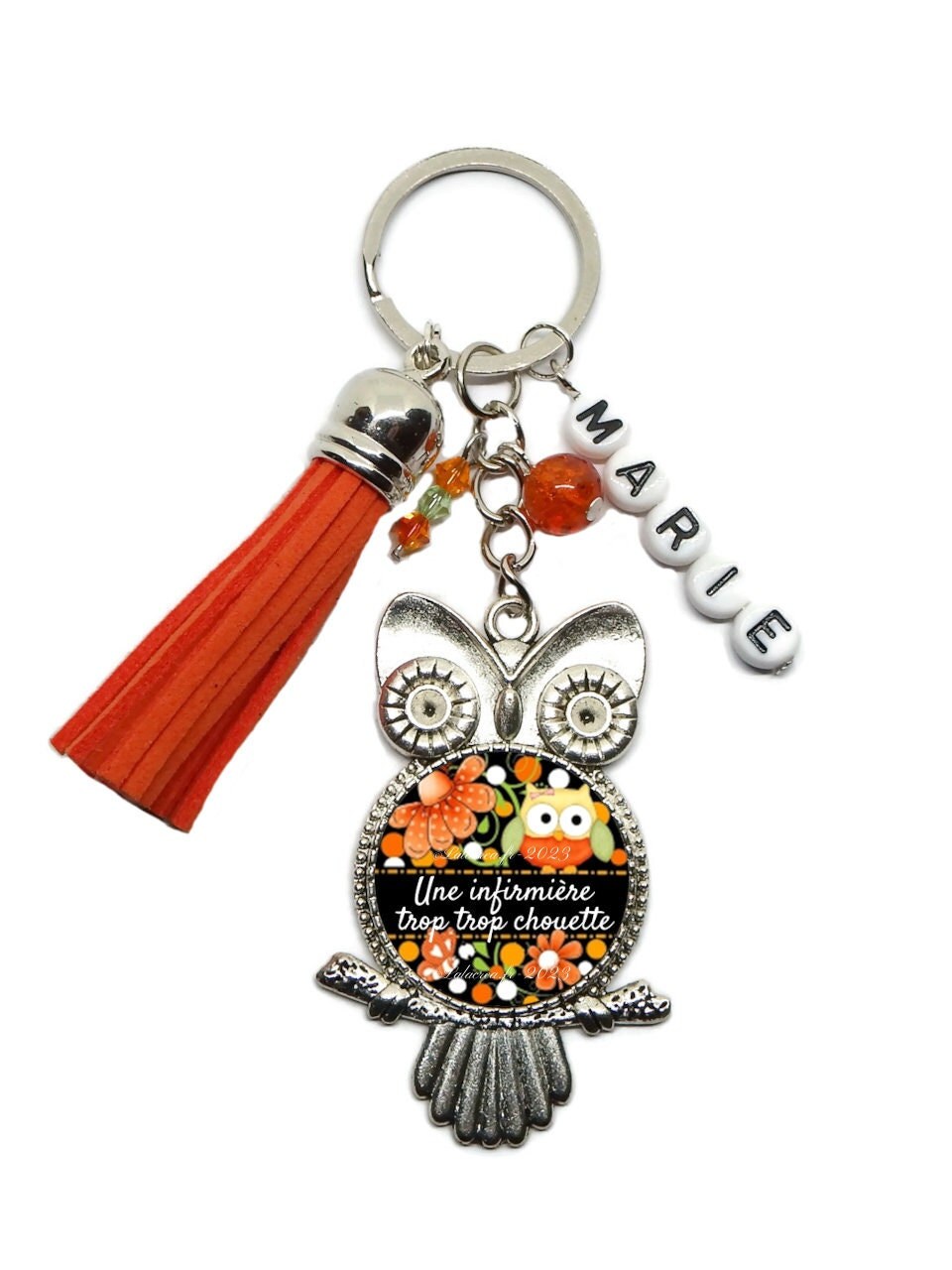 Porte-clés Personnalisé Infirmière En Acrylique 2D - 10 Cm, Longueur Corde 30 Cm - Cadeau Diplôme, Fête Des Infirmières - Décoration Voiture Ou Sac