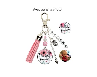 Personalized aunt keyring with photo, personalized aunt keyring, "A wonderful aunt", personalized gift, Christmas gift for aunt