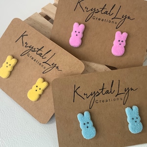 Handmade Easter Candy Stud Earrings: Polymer Clay Candy Jewelry