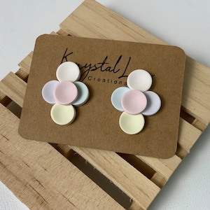 Handmade Polymer Clay Candy Stud Earrings: Nostalgic Statement Jewelry