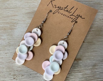 Nostalgic Candy  Polymer Clay Smarties statement earrings gift for her