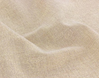 Golden Lurex fabric, 50 percent cotton, same as polyester, for decoration, clothing, width of 155 cm, sold by 50 cm high