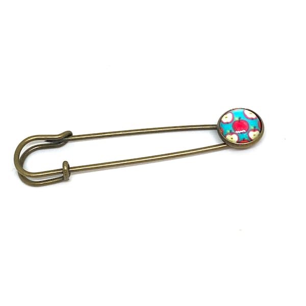 Broche petites pommes multicolores