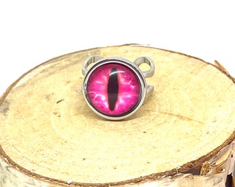 pink dragon eye ring